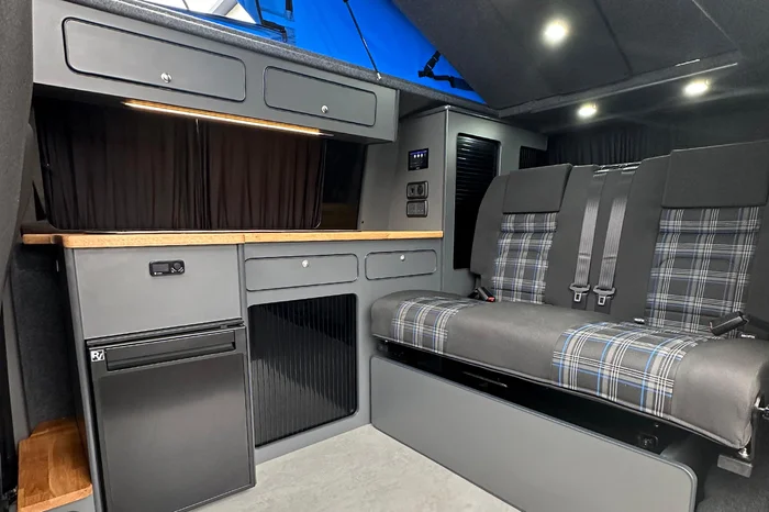 Grey rock and roll bed